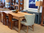 Vintage Wood Chairs with Upholstered Seats, Set of Four