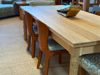 Vintage Wood Chairs with Upholstered Seats, Set of Four