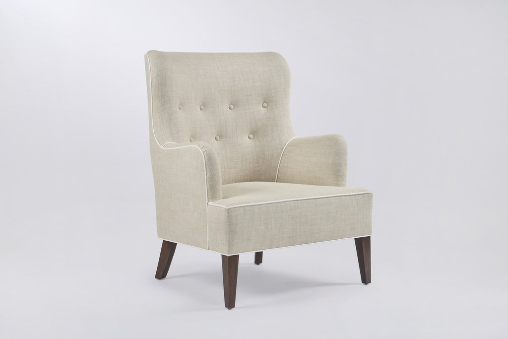 Henry Chair, Natural with White Trim