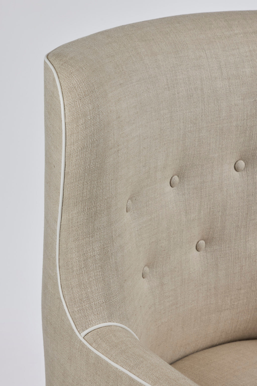 Henry Chair, Natural with White Trim
