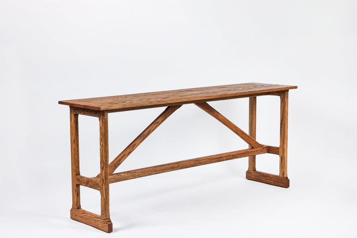 West Large Trestle Console 72" in Wood