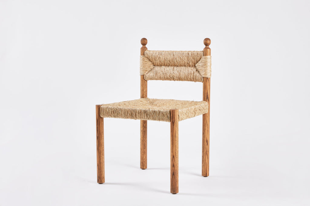 Sydney Dining Chair, Armless, All Rush Tanned Oak