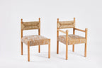 Sydney Dining Chair Arms, Rush Back and Upholstered Seat