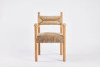 Sydney Dining Chair Arms, Rush Back and Upholstered Seat