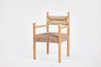 Sydney Dining Chair Arms, Rush Back and Upholstered Seat