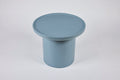 Findley Round Low Side Table, Glacier on Oak