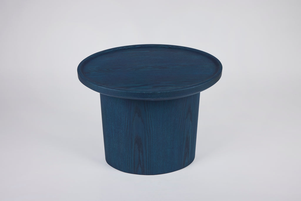 Findley Oval Tall Side Table, Edo on Oak