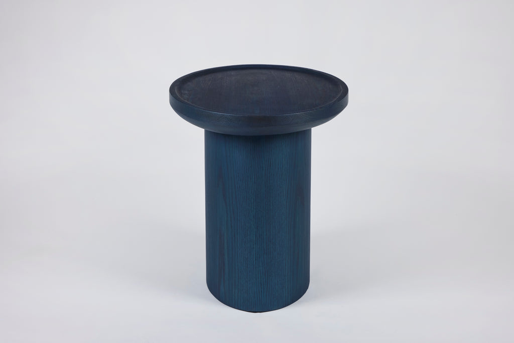 Findley Oval Tall Side Table, Edo on Oak