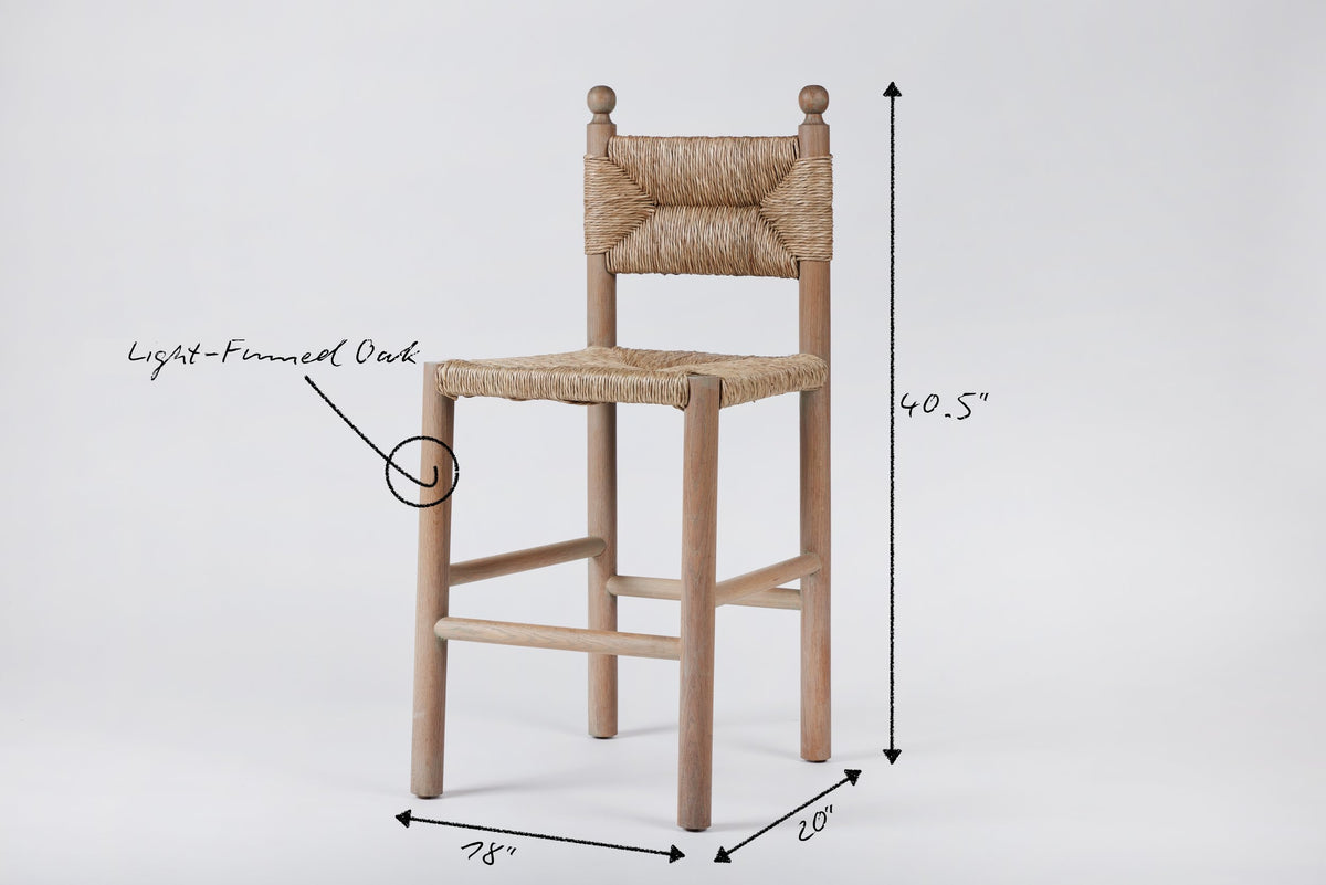 Sydney Counter Chair, All Rush