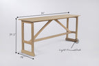 West Large Trestle Console 72" in Wood