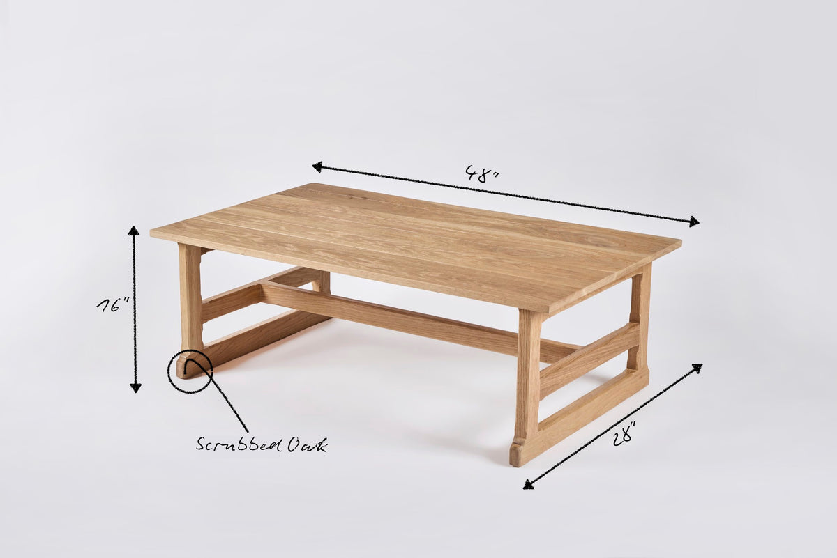 West Trestle Coffee Table 48"