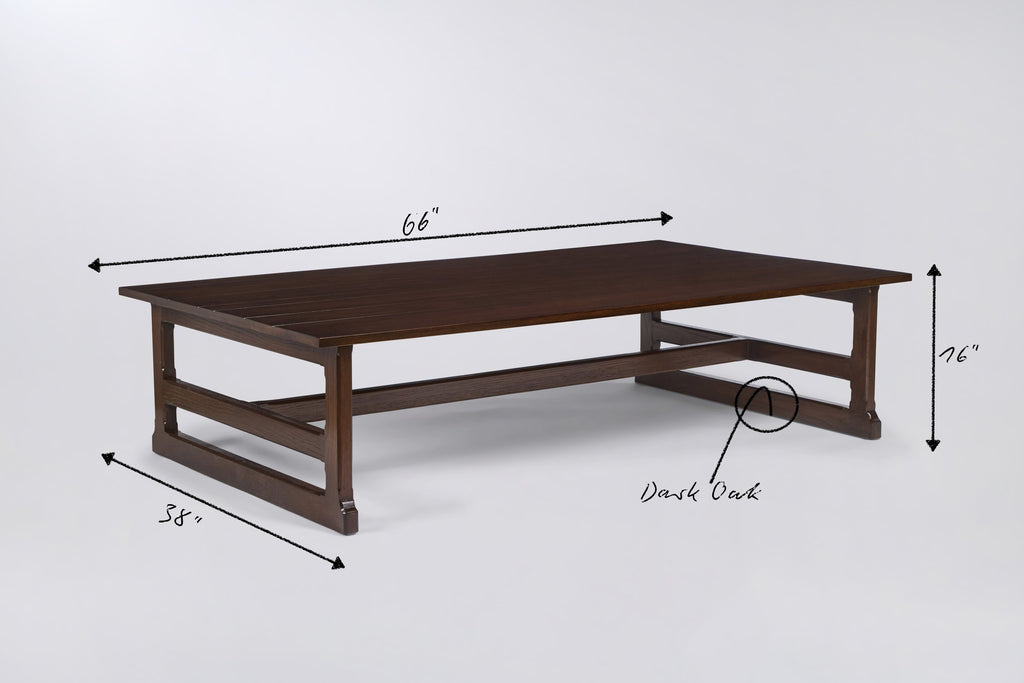 West Trestle Coffee Table 66"