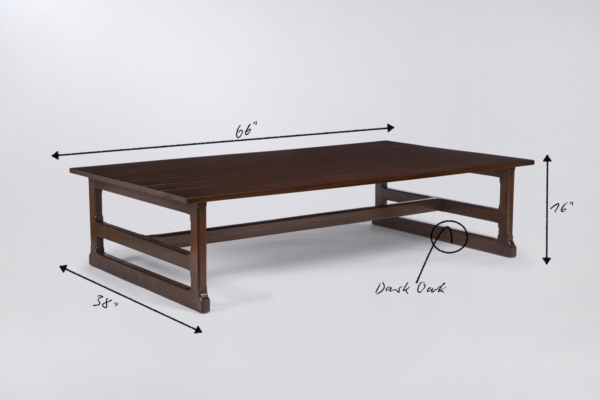 West Trestle Coffee Table 66"