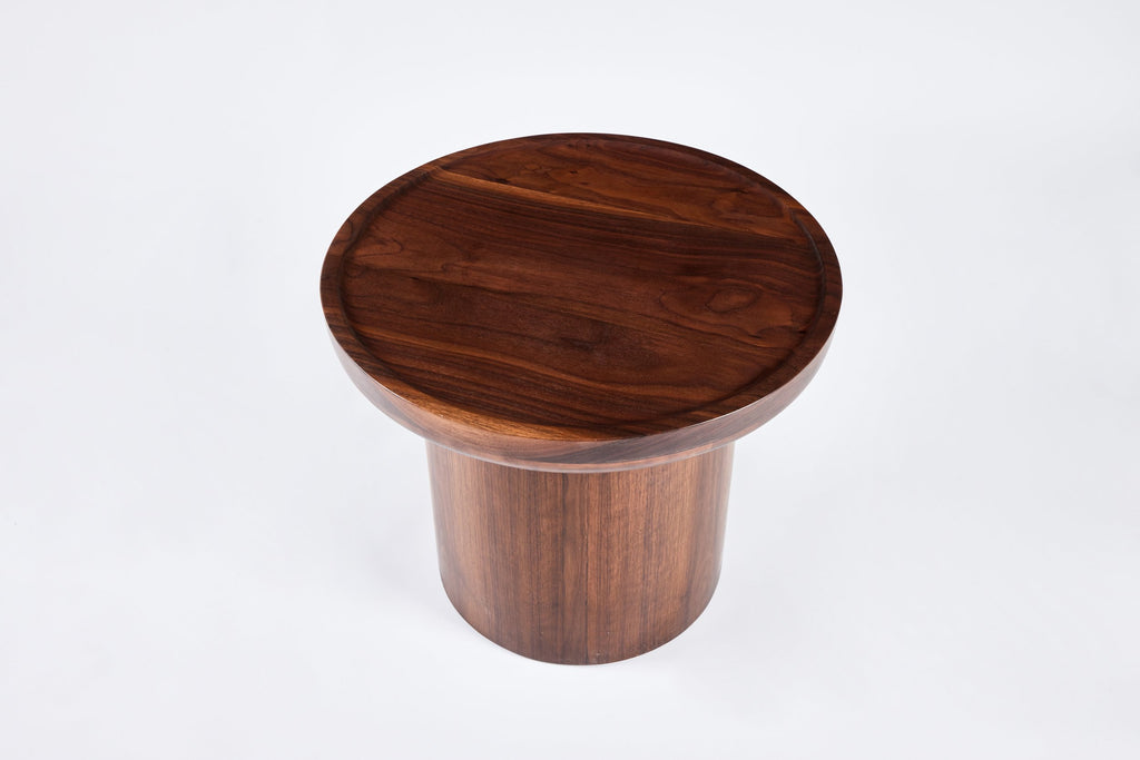 Findley Round Low Side Table Walnut