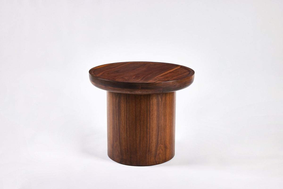 Findley Round Low Side Table Walnut