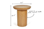 Findley Round Tall Side Table Wood