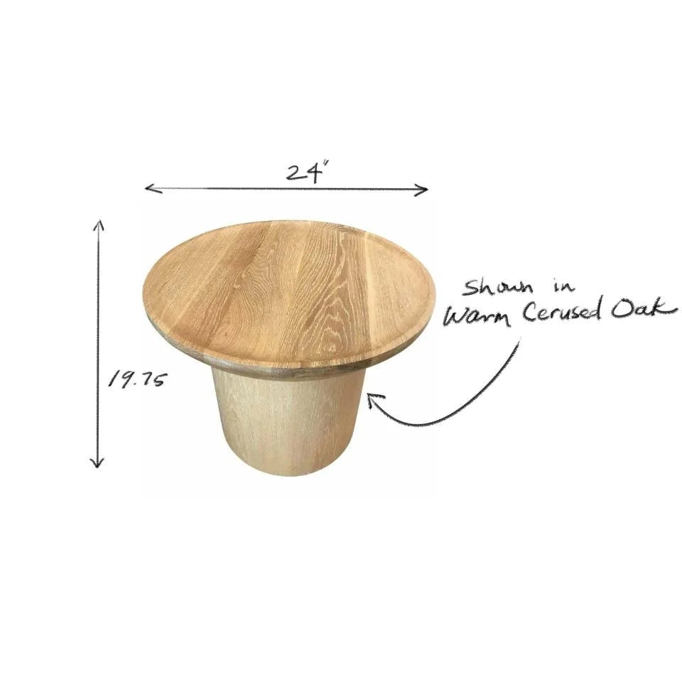 Findley Round Low Side Table in Lacquer